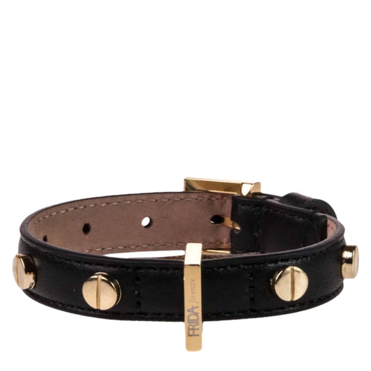 STUD SCREW COLLAR by FRIDA FIRENZE WS (BLACK)