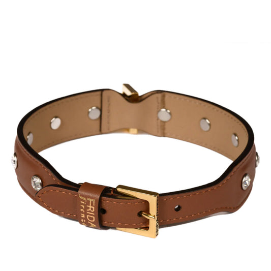 SWAROVSKI COLLAR by FRIDA FIRENZE WS (BROWN)