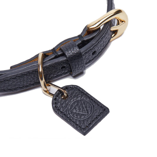 LEATHER COLLAR by OVERGLAM WDS (BLACK)
