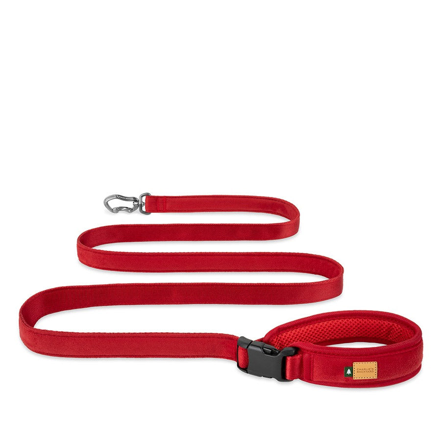 TOWN LEASH by CHARLIE'S BACKYARD WS (RED)