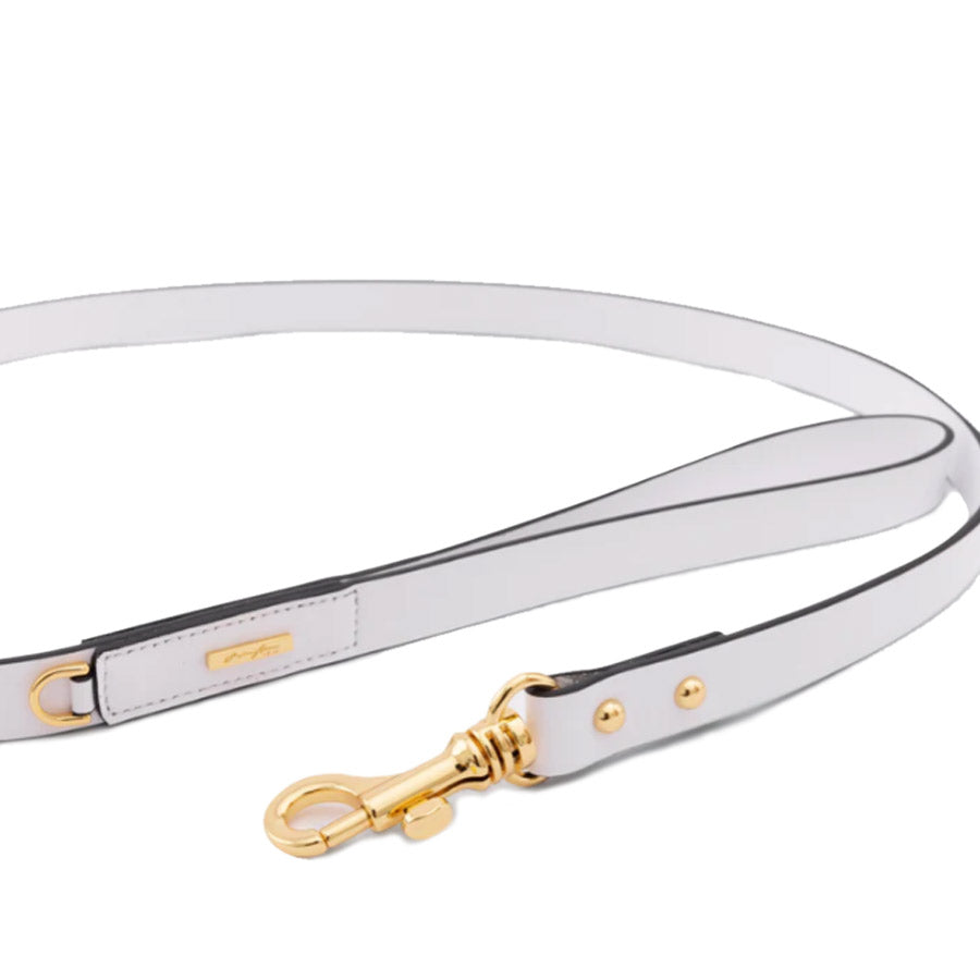 PREMIUM LEATHER LEASH by OVERGLAM WDS (WHITE)