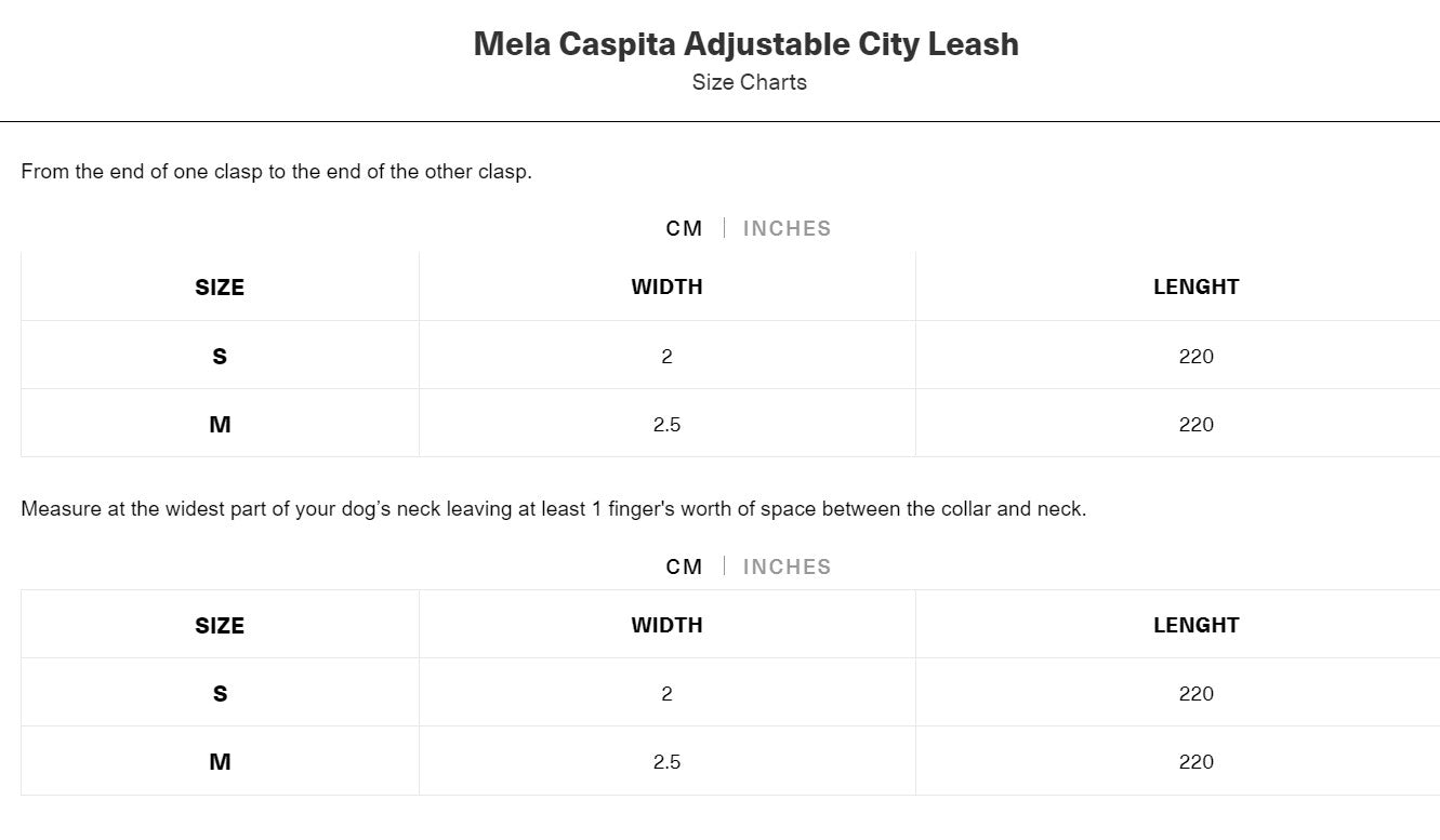 MELA CASPITA ADJUSTABLE CITY LEASH by BY SCOUT WS (CREAM)