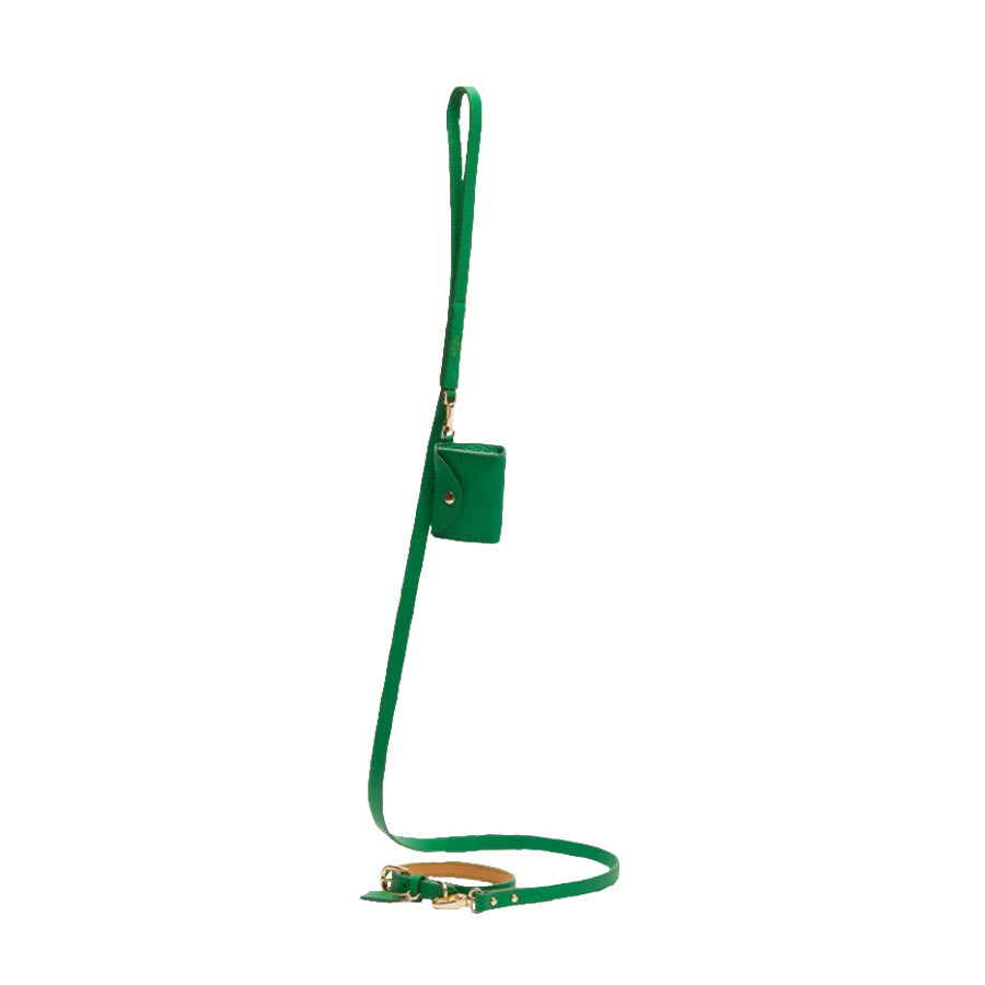 LEATHER WASTE BAG HOLDER by OVERGLAM WDS (GREEN)