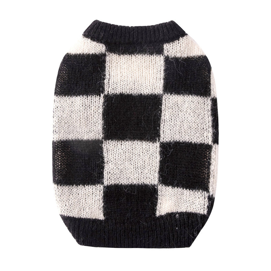 Mono Square Thin Knitwear by OVERGLAM DS (BLACK CREAM)