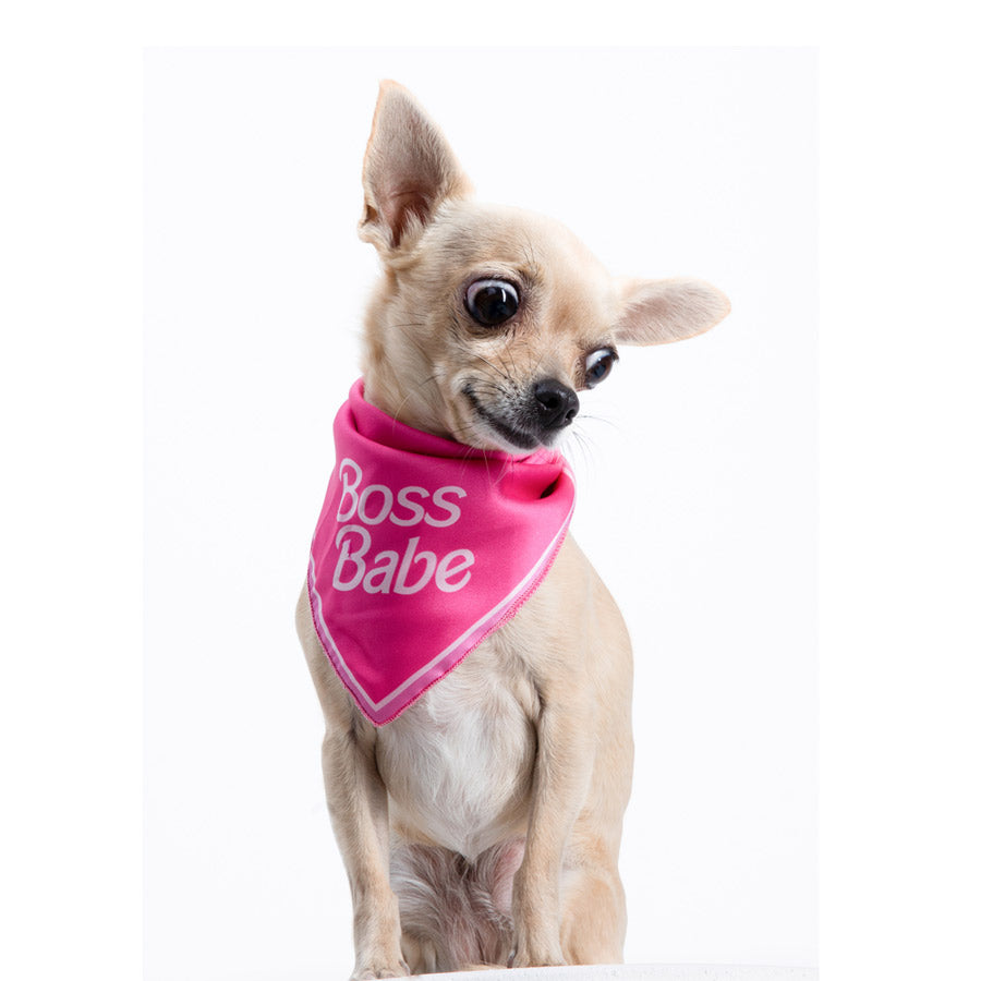 BOSS BABE DOG BANDANA by MOSHIQA DS (PINK)