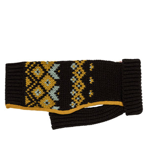 Intarsia Sweater by POLDO DOG COUTURE DS (BLACK )