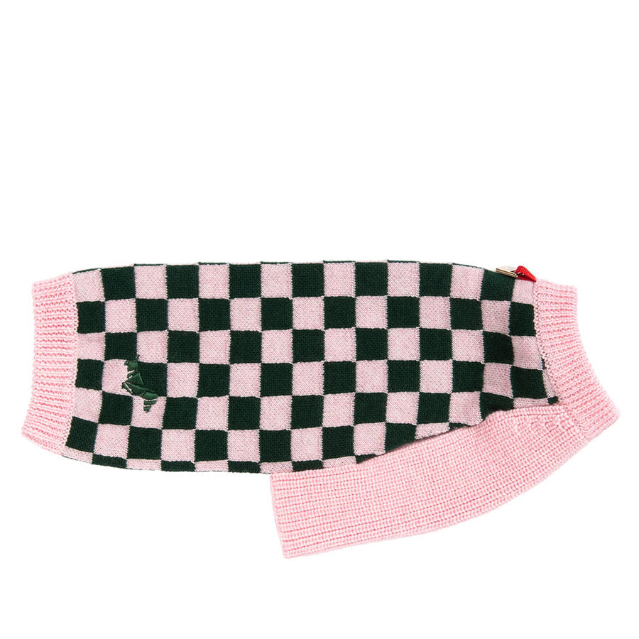 Soul Sweater by POLDO DOG COUTURE DS (BLACK CARO PINK )