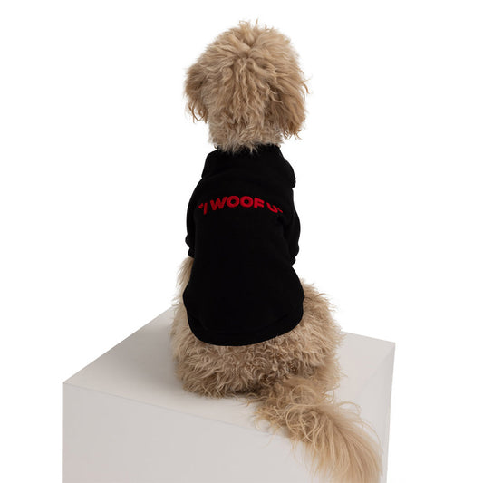 I WOOF U PET SWEATSHIRT by MOSHIQA DS (BLACK)