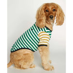 Load image into Gallery viewer, DAVID ORGANIC COTTON DOG T-SHIRT by THE PAINTER&#39;S WIFE (YELLOW AND GREEN STRIPED)
