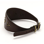 Load image into Gallery viewer, Leather Greyhound Collar by POLDO DOG COUTURE DS (BROWN )
