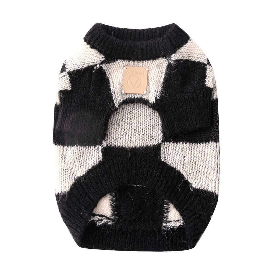 Mono Square Thin Knitwear by OVERGLAM DS (BLACK CREAM)