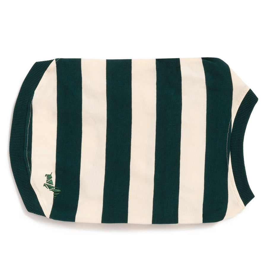 Calypso T-Shirt by POLDO DOG COUTURE DS (GREEN STRIPES )