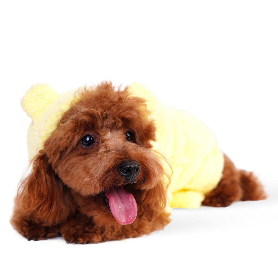 BABY CHICK DOG BATHROBE by MOSHIQA DS (YELLOW)