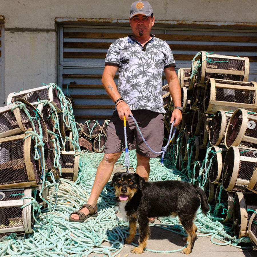 CORME CLASSIC DOG LEASH by THE PAINTER'S WIFE (BLUE)