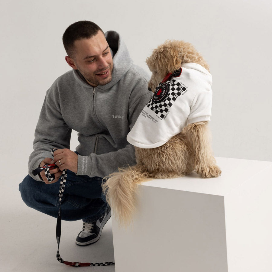 CHECKERBOARD SWEATSHIRT by MOSHIQA DS (WHITE)