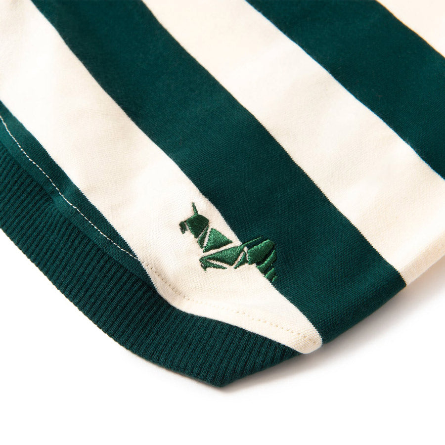 Calypso T-Shirt by POLDO DOG COUTURE DS (GREEN STRIPES )