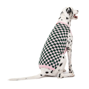 Soul Sweater by POLDO DOG COUTURE DS (BLACK CARO PINK )