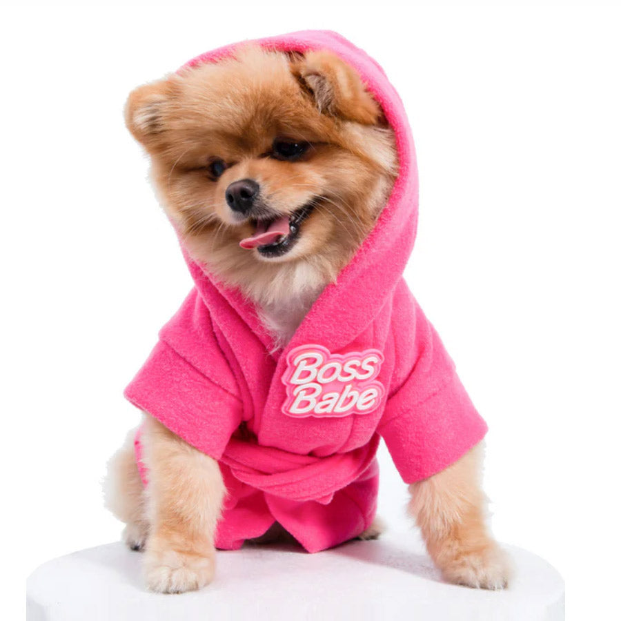 BOSS BABY DOG BATHROBE by MOSHIQA WDS (PINK)