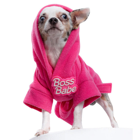BOSS BABY DOG BATHROBE by MOSHIQA WDS (PINK)