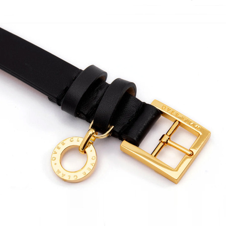 PREMIUM LEATHER COLLAR by OVERGLAM WDS (BLACK)