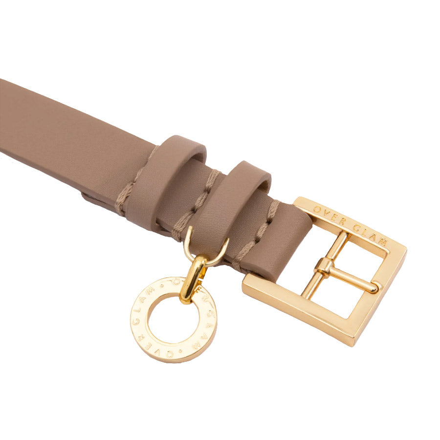 PREMIUM LEATHER COLLAR by OVERGLAM WDS (BROWN)