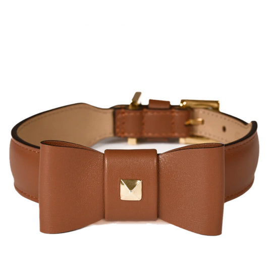 ROCK BOW COLLAR  by FRIDA FIRENZE WS (BROWN)