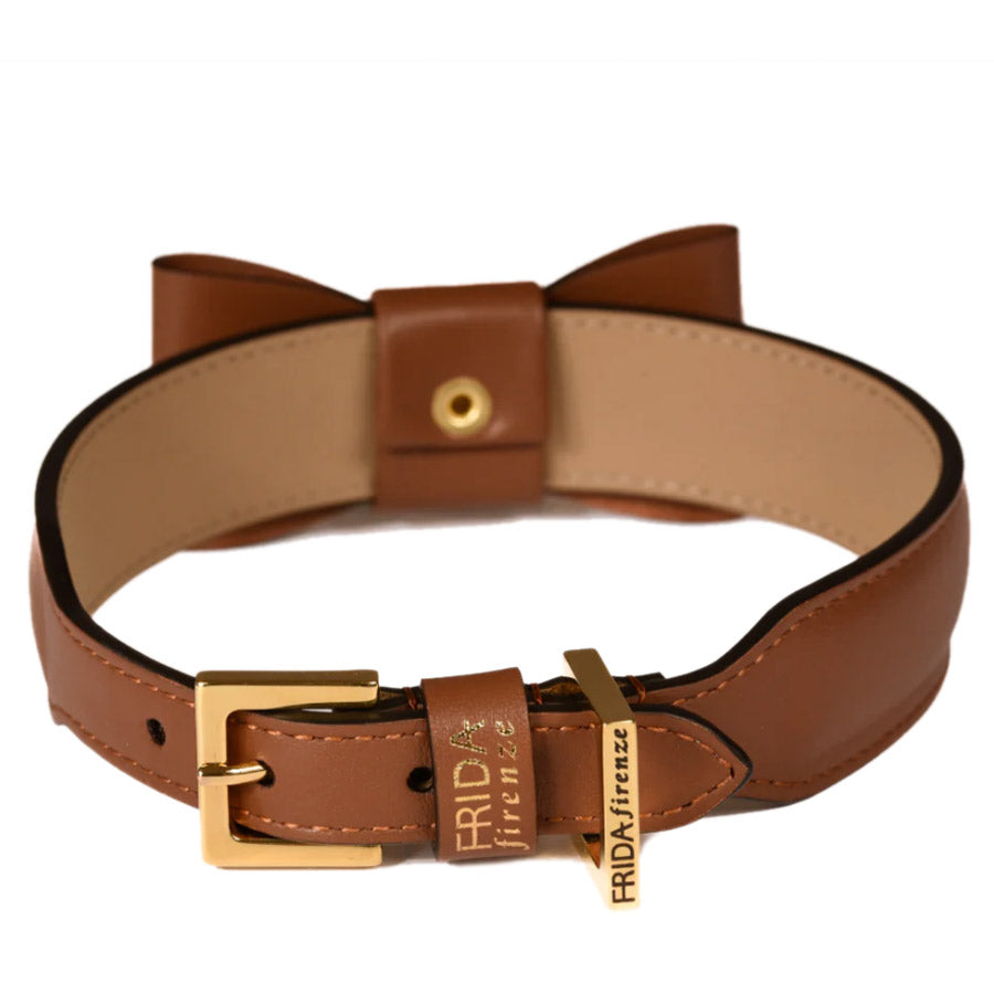 ROCK BOW COLLAR  by FRIDA FIRENZE WS (BROWN)