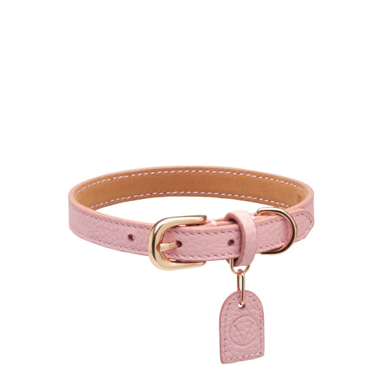 LEATHER COLLAR by OVERGLAM WDS (PINK)