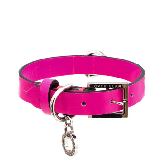 PREMIUM LEATHER COLLAR by OVERGLAM WDS (ROSE)