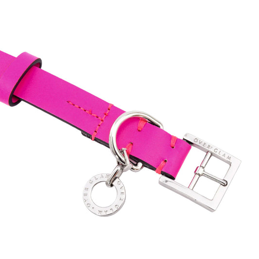 PREMIUM LEATHER COLLAR by OVERGLAM WDS (ROSE)