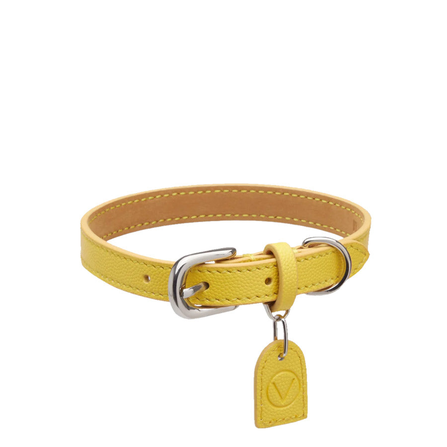 LEATHER COLLAR by OVERGLAM WDS (YELLOW)