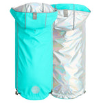Load image into Gallery viewer, Reversible Raincoat - Neon Aqua with Iridescent
