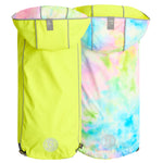 Load image into Gallery viewer, Reversible Raincoat - Neon Yellow with Tie Dye
