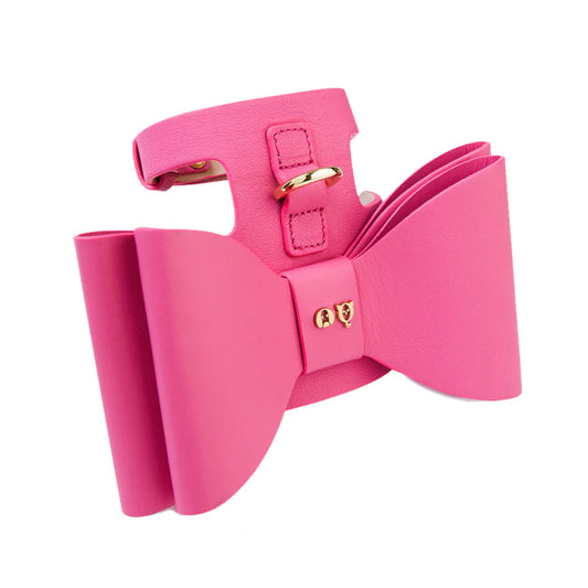 METAPINK BOW DOG HARNESS by MOSHIQA WDS (PINK)