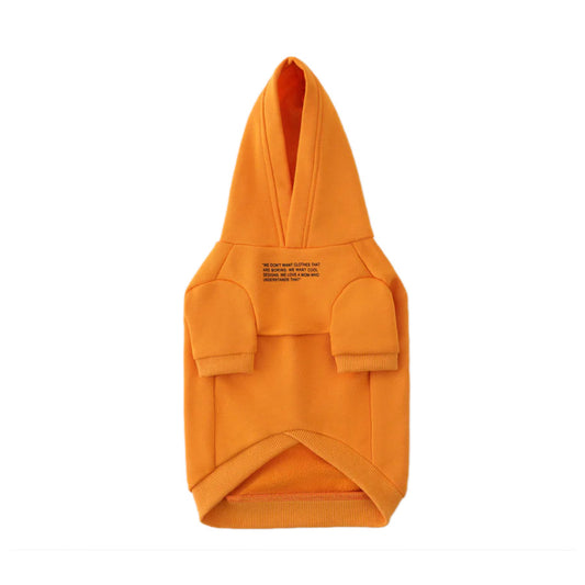 WITH SLOGAN HOODIE by OVERGLAM WDS (ORANGE)