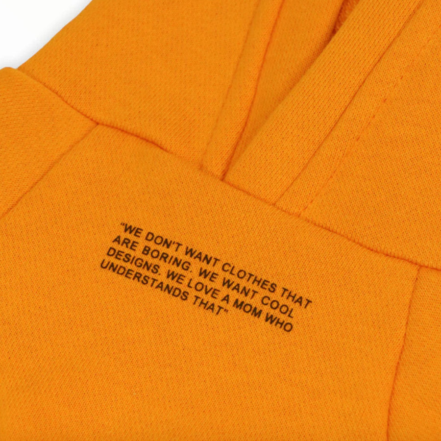 WITH SLOGAN HOODIE by OVERGLAM WDS (ORANGE)