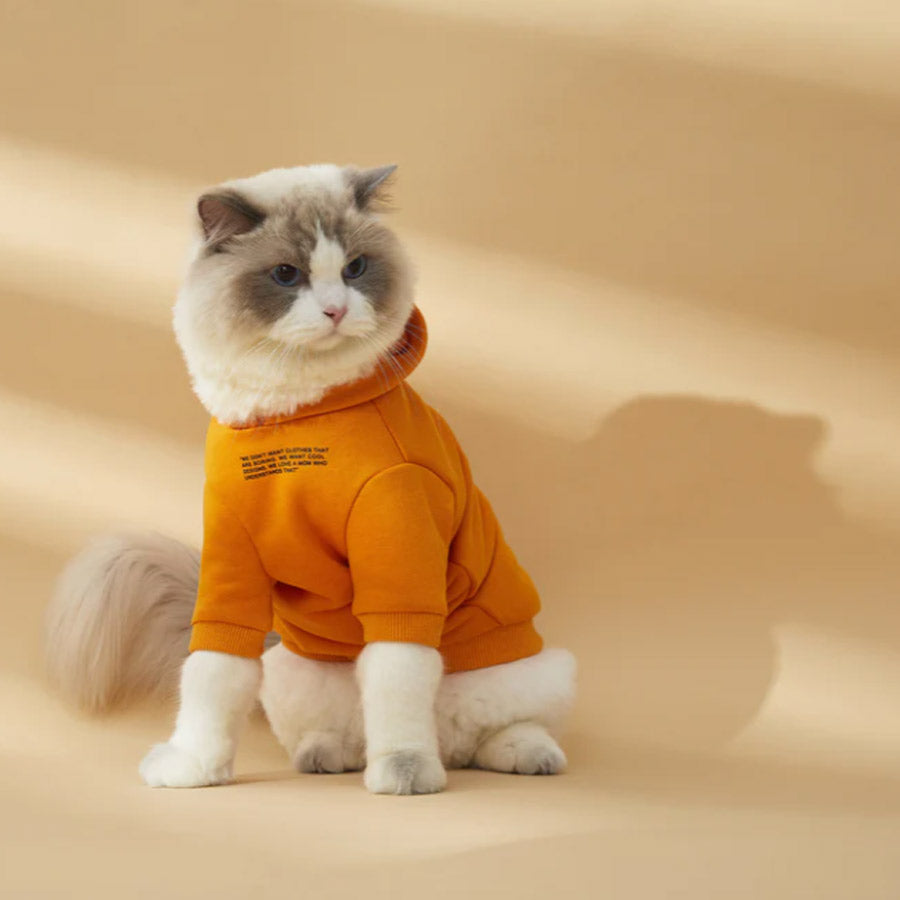 WITH SLOGAN HOODIE by OVERGLAM WDS (ORANGE)