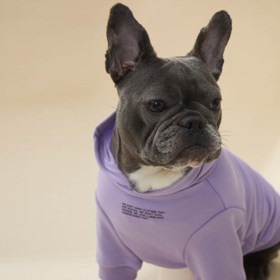 WITH SLOGAN HOODIE by OVERGLAM WDS (PURPLE)