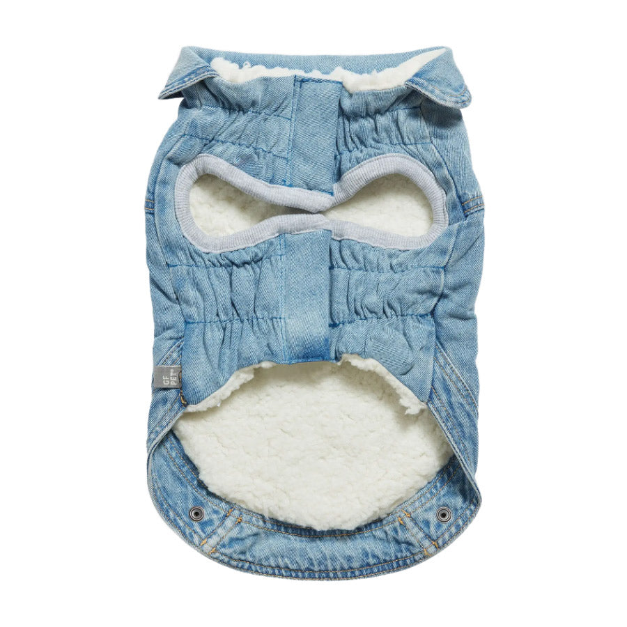 DENIM DOG JACKET by GF PET WDS (LIGHT WASH BLUE)