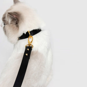 PREMIUM LEATHER LEASH by OVERGLAM WDS (BLACK)