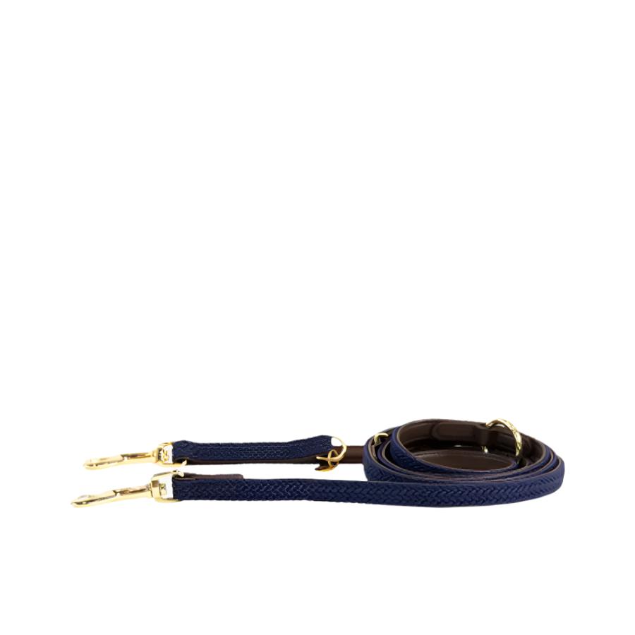 PLAITED NYLON DOG LEASH 200CM by KENTUCKY WS (NAVY)