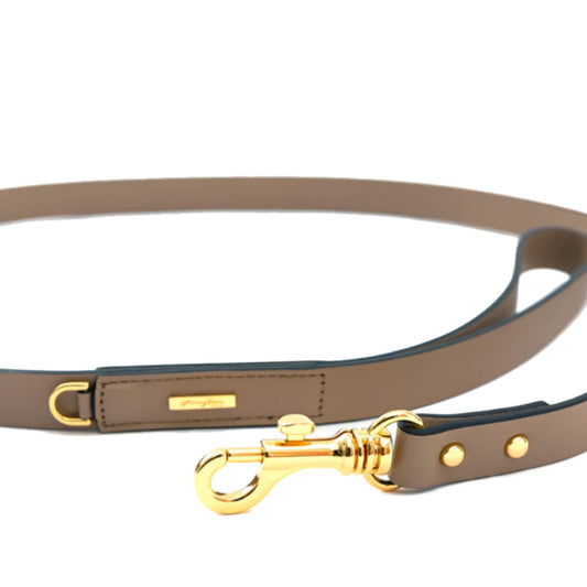 PREMIUM LEATHER LEASH by OVERGLAM WDS (BROWN)