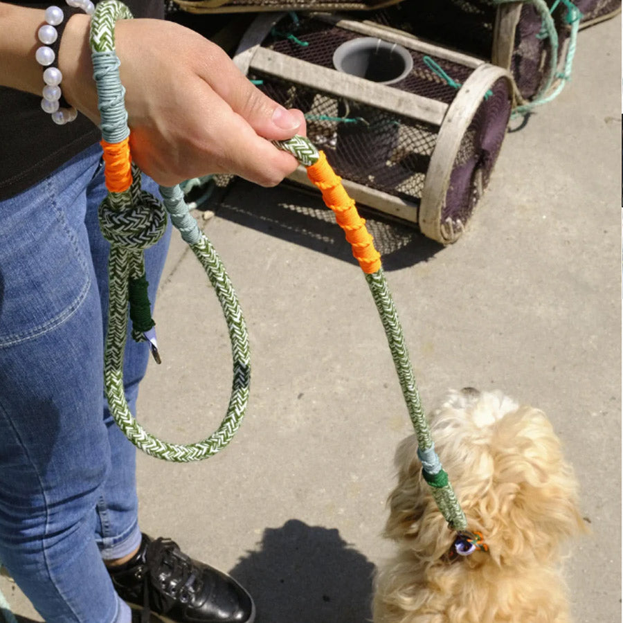 CORME CROSS-BODY DOG LEASH by THE PAINTER'S WIFE (GREEN)