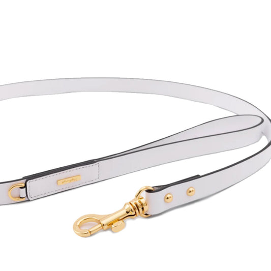PREMIUM LEATHER LEASH by OVERGLAM WDS (WHITE)