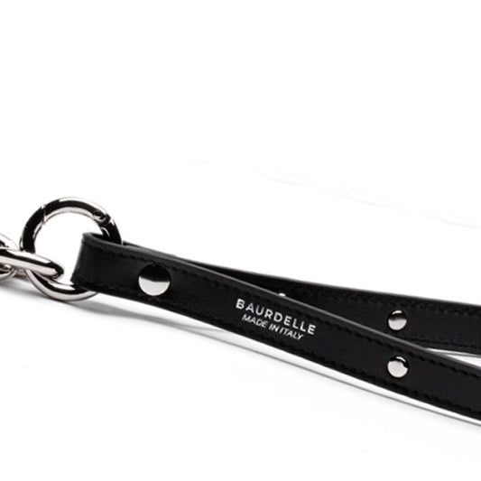 LEASH WITH CHAIN by BAURDELLE WS (BLACK)