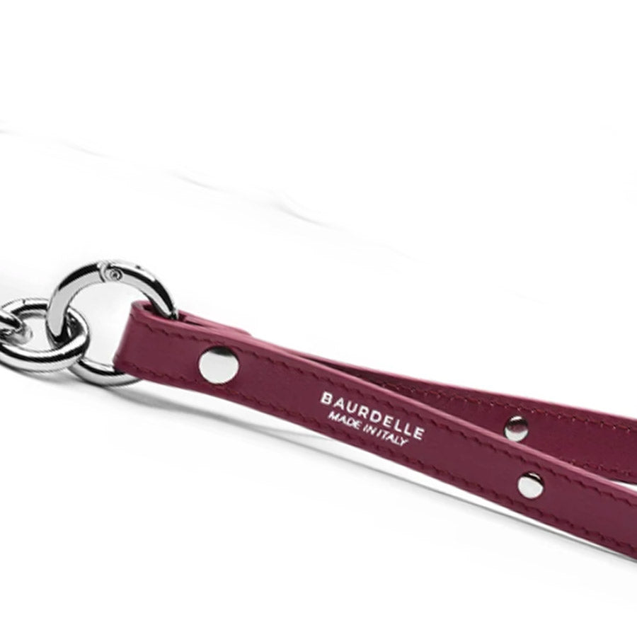LEASH WITH CHAIN by BAURDELLE WS (PLUM)