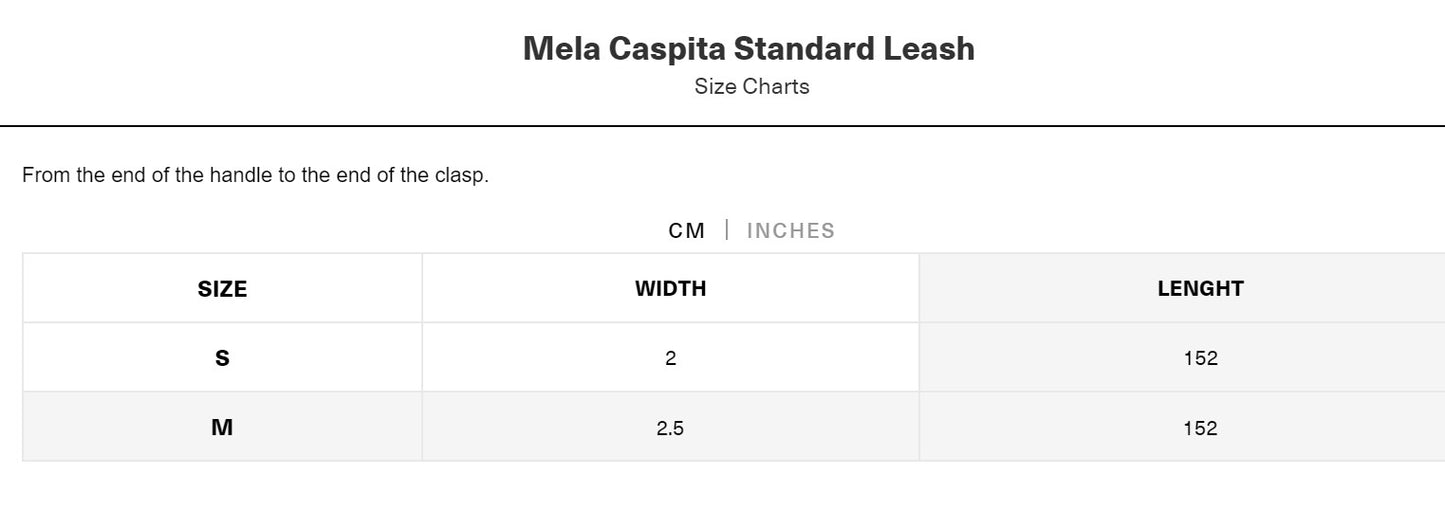 MELA CASPITA STANDARD LEASH by BY SCOUT WS (BLACK)