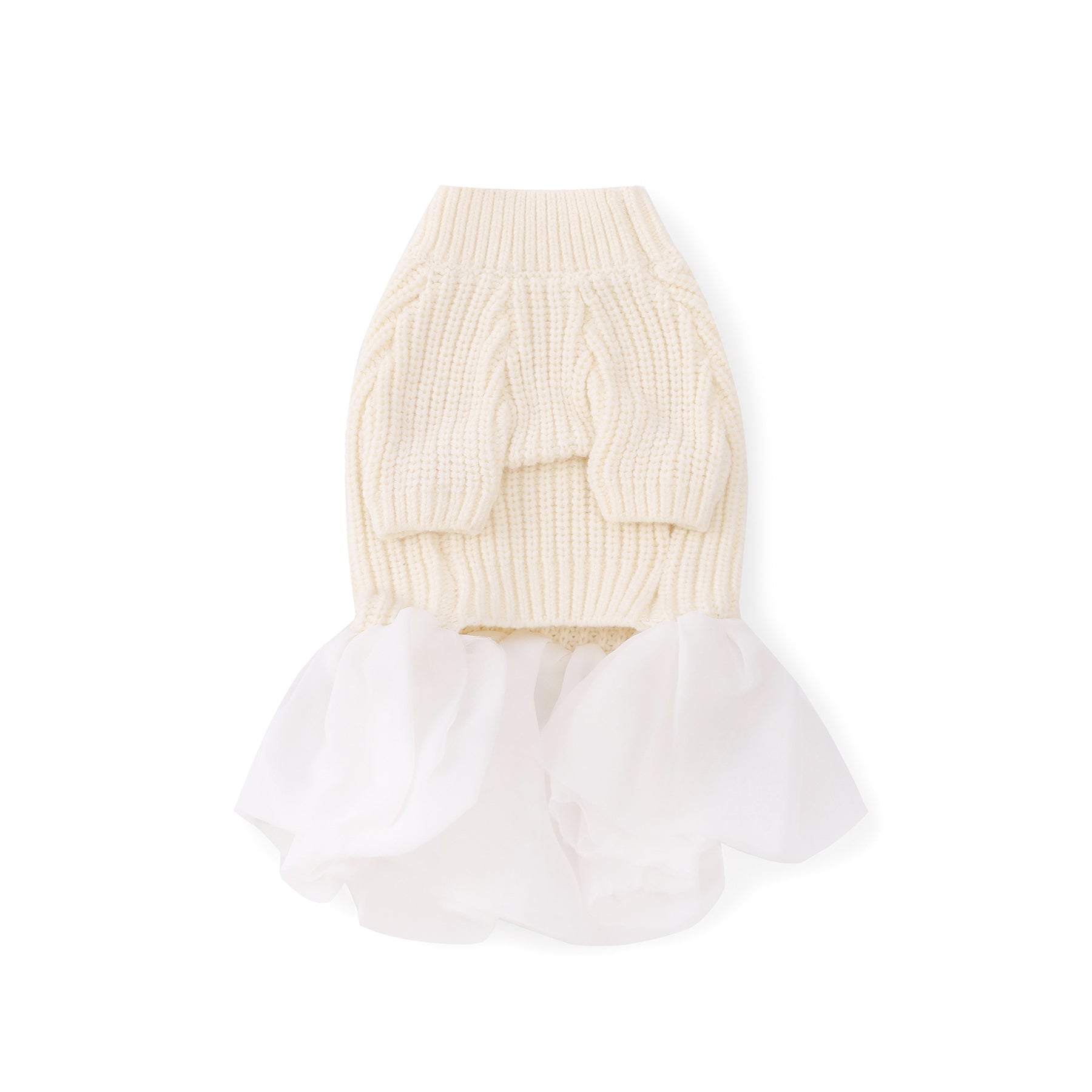 Knitwear with Skirt by OVERGLAM DS (CREAM)