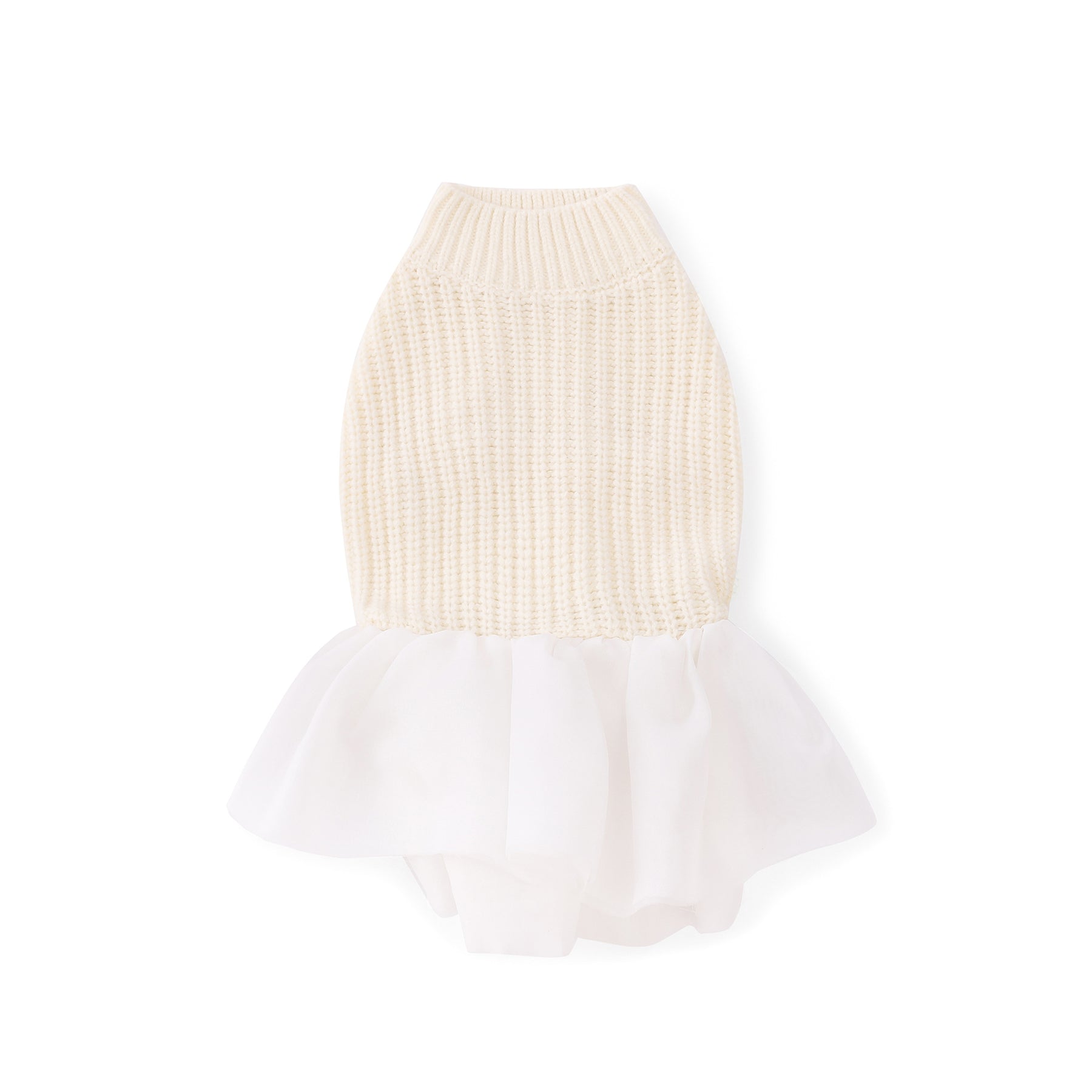 Knitwear with Skirt by OVERGLAM DS (CREAM)