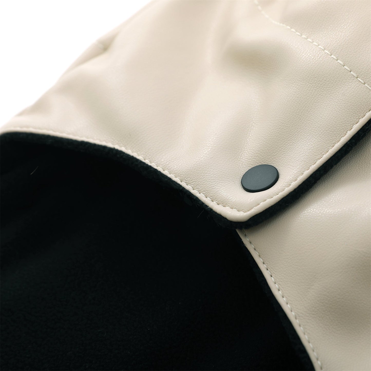 Sleeveless Leather Jacket by OVERGLAM DS (CREAM)